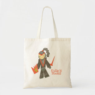 Bolso De Tela Kids Knight Personalizado Biblioteca Libro Tote Ba