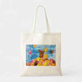 Bolso De Tela KidsArt para CHOC - Oso de hojas de otoño