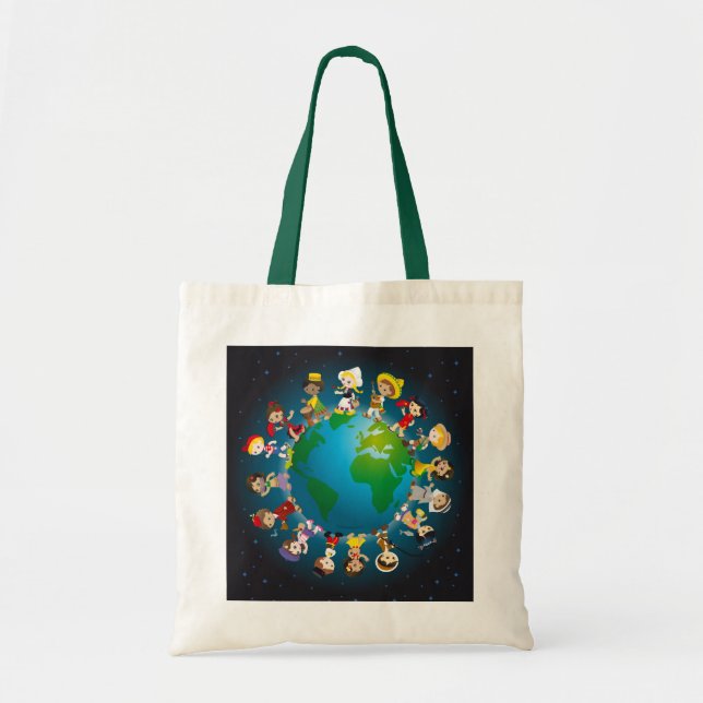 Bolso De Tela Kidz del mundo (Frente)