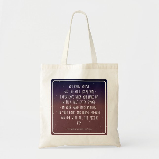 Bolso De Tela Kim Tote de citas de IGGPPCamp (Frente)