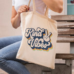 Bolso De Tela Kind Vibes Retro<br><div class="desc">Bolsa De Tote Inspiradora De Los Vibes De Kind Retro</div>