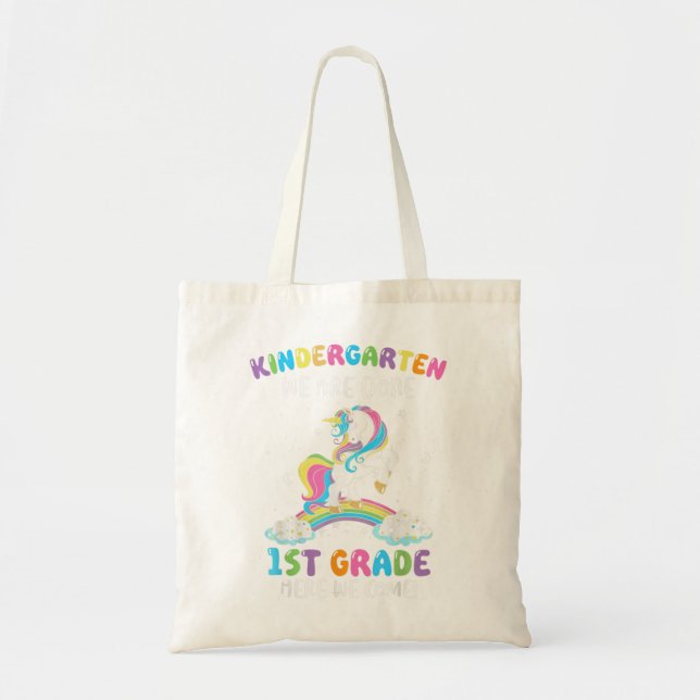 Bolso De Tela Kindergarten Graduation Magical Unicorn Kids Girls (Frente)