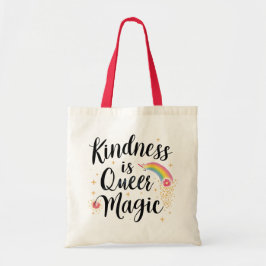 Bolso De Tela Kindness Is Queer Magic Rainbow Quote LGBTQ+