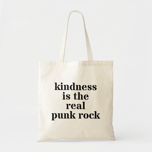 Bolso De Tela Kindness Is The Real Punk Rock (Frente)