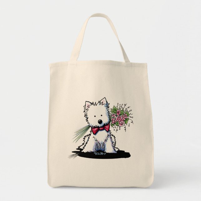 Bolso De Tela KiniArt Westie Valentine Bag (Frente)