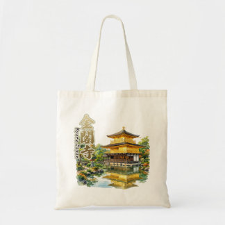 Bolso De Tela KINKAKU-temple,KYOTO,JAPAN watercolor illustration