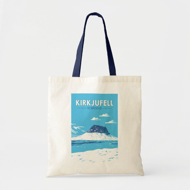 Bolso De Tela Kirkjufall Islandia Viaje al Vintage (Frente)