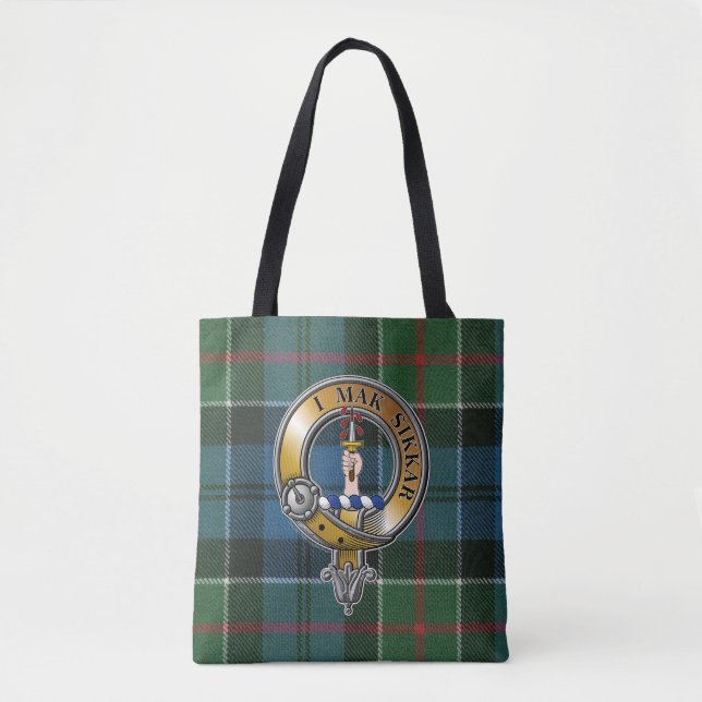 Bolso De Tela Kirkpatrick Tartán y Badge (Anverso)