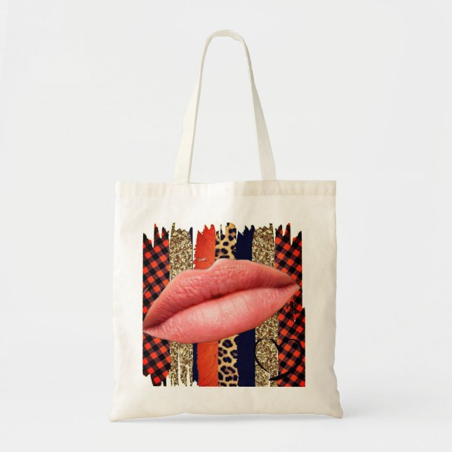 Bolso De Tela Kiss Me a Lot (Frente)