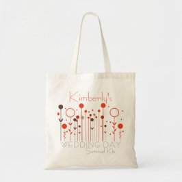 Bolso De Tela Kit de supervivencia de día de boda Punto floral s