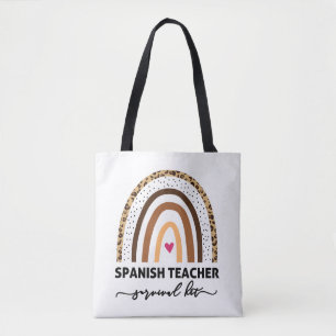 Bolso De Tela Kit de supervivencia del profesorado español Tote