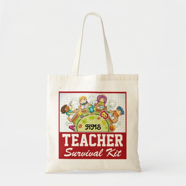 Bolso De Tela Kit de supervivencia del profesorado - SRF (Frente)
