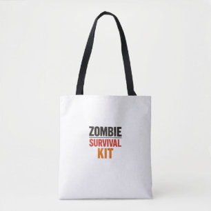 Bolso De Tela Kit de supervivencia zombie – Tipografía vintage m