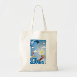 Bolso De Tela Kite surfing illustratie. 