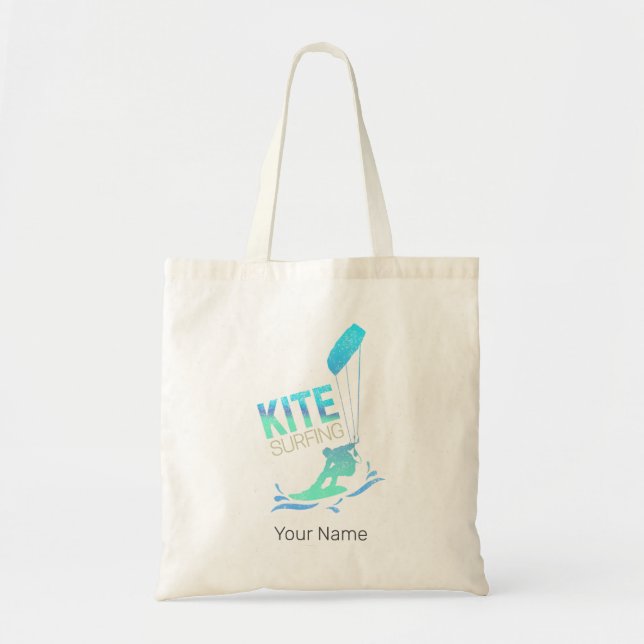 Bolso De Tela Kitesurfing Vintage Kiteboarder Kite Surfing (Frente)