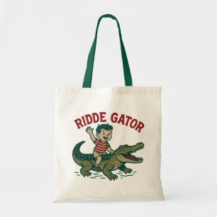 Bolso De Tela Kitsch Antiguo de Florida Lagarto Ridículo Caimán 