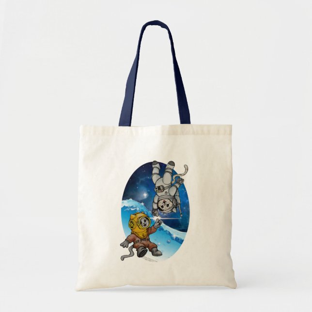 Bolso De Tela Kitties marinos y espaciales - Beneficios PACR (Frente)