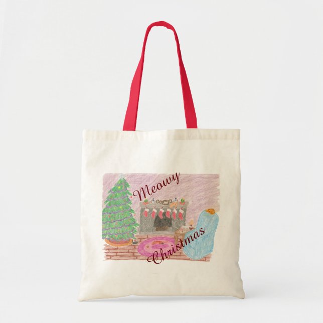 Bolso De Tela Kitty-mas Mischief (navidades) (Frente)