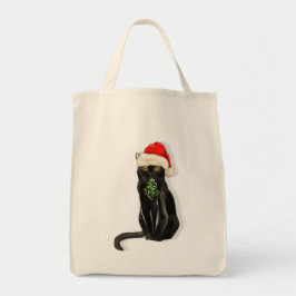Bolso De Tela Kitty, Navidades de Black Bombay, un gato amante d