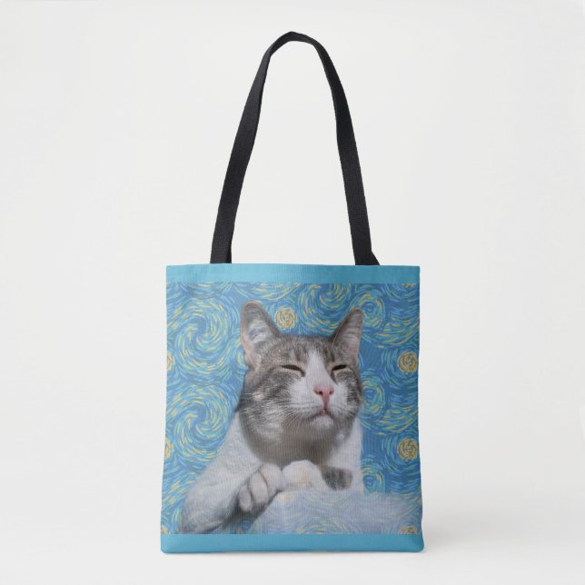 Bolso De Tela Kitty Starry Night (Anverso)