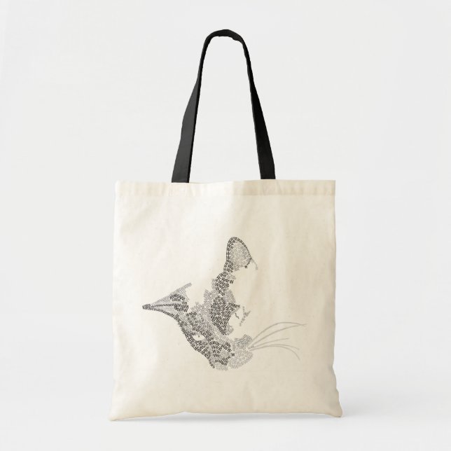 Bolso De Tela Kitty tipográfico (Frente)