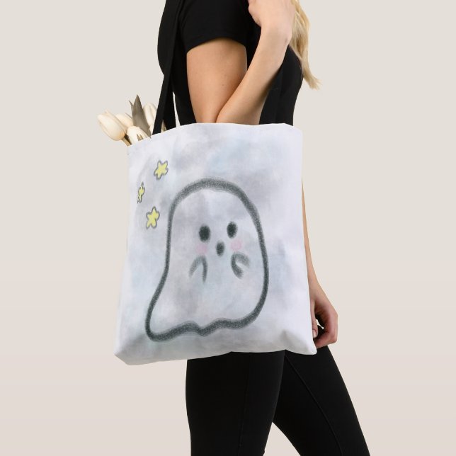 Bolso De Tela Kleiner Geist erschreckt sich (Detalle)