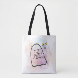 Bolso De Tela Kleiner Geist mit Boo! Schild