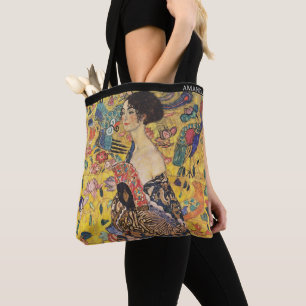 Bolso De Tela Klimt – Mujer con un abanico – Personalizado