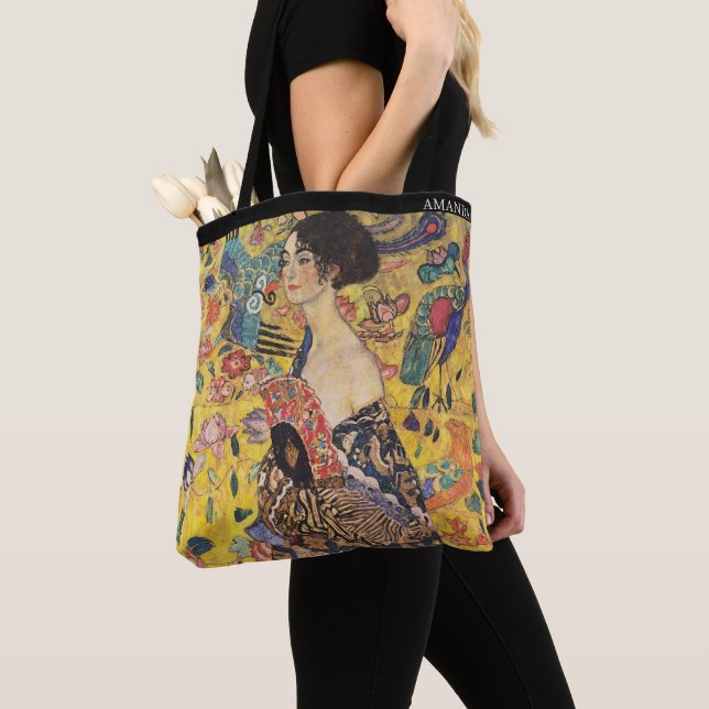 Bolso De Tela Klimt – Woman with a Fan – Personalized (Detalle)
