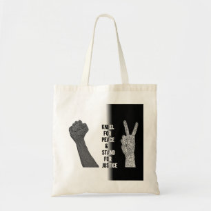 Bolso De Tela Kneel por la paz y la justicia