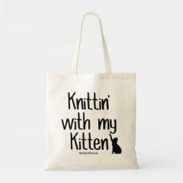 Bolso De Tela Knittin con mi gatito