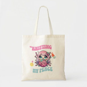 Bolso De Tela Knitting My Peace – Kawaii mindful design for knit
