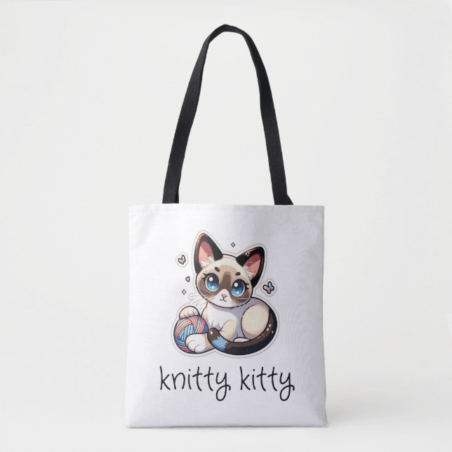 Bolso De Tela Knitty Kitty (Anverso)