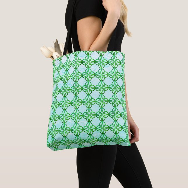 Bolso De Tela Knot célico (Detalle)