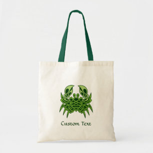 Bolso De Tela Knot celta de cangrejo verde
