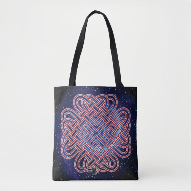 Bolso De Tela Knot de amor celta galáctico (Anverso)