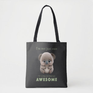 Bolso De Tela Koala concentrado asombroso Adorable Gracioso