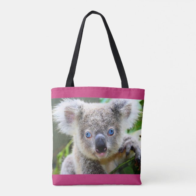 Bolso De Tela Koala de ojos azules (Reverso)