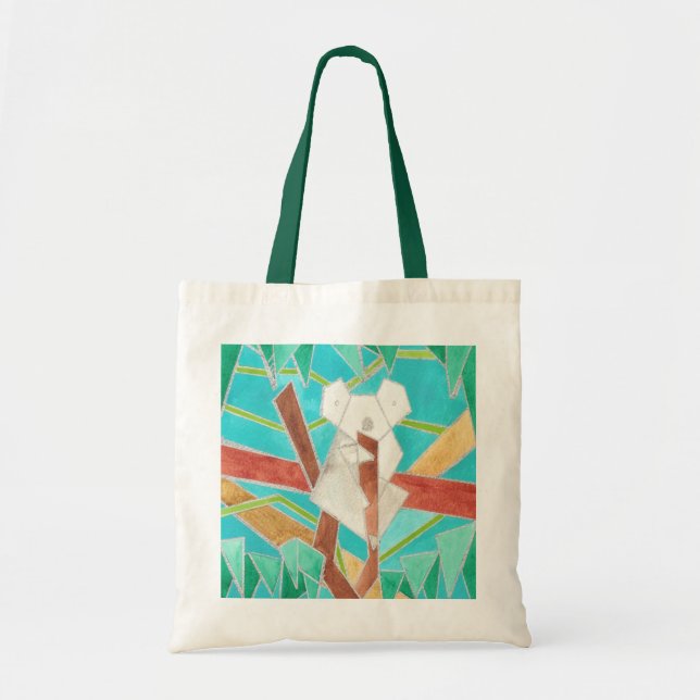 Bolso De Tela Koala in Tree Original Abstract Art (Frente)