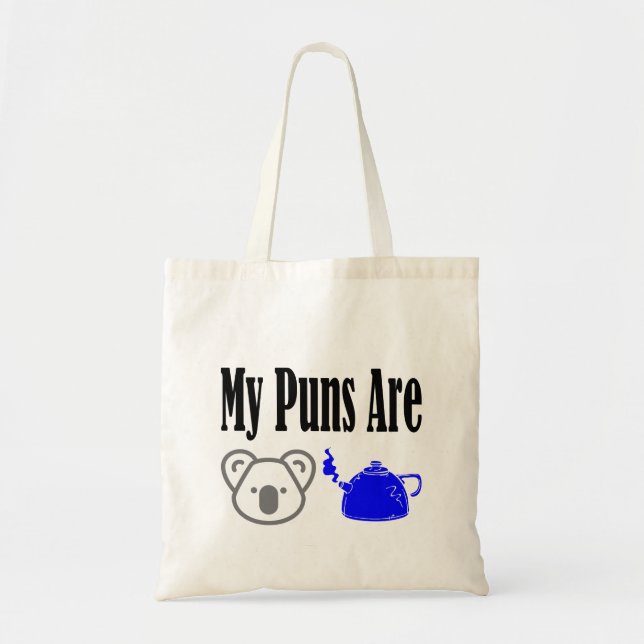 Bolso De Tela Koala Tea Puns Dad Chiste Pun (Frente)