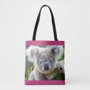 Bolso De Tela Koala Tote Bag de ojos azules