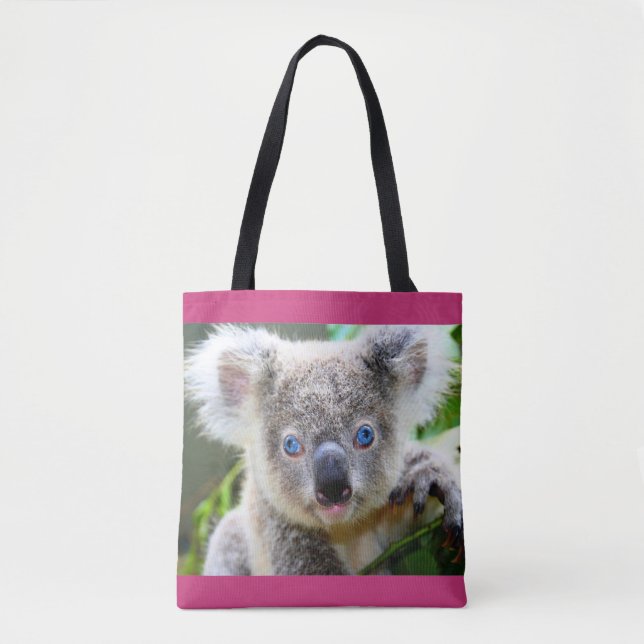 Bolso De Tela Koala Tote Bag de ojos azules (Anverso)