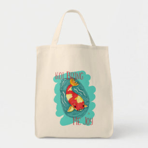 Bolso De Tela Koi Bring Me Joy Fun Fish Love Epic Motto
