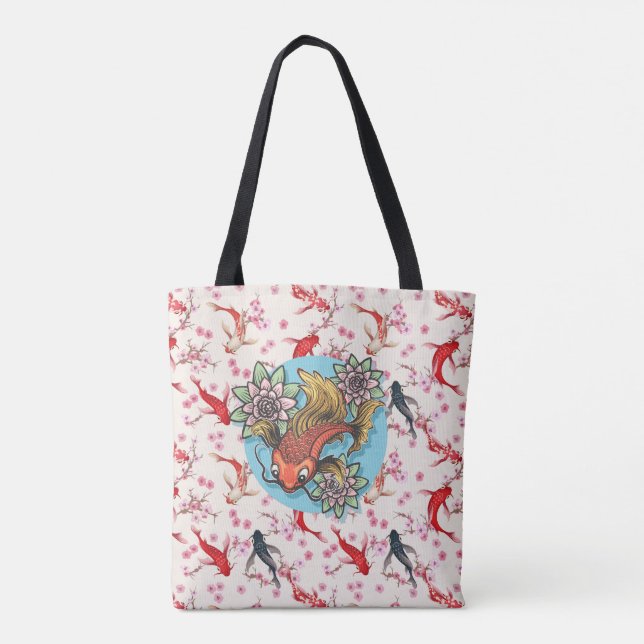 Bolso De Tela Koi Fish (Reverso)