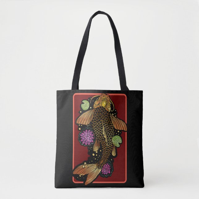 Bolso De Tela Koi Fish (Anverso)