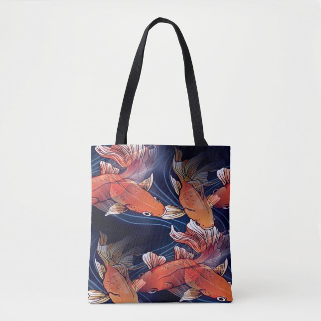 Bolso De Tela Koi Fish japonés (Anverso)