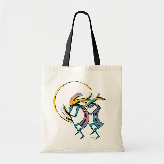 Bolso De Tela Kokopelli y Kokopelli Mana (Frente)