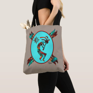 Bolso De Tela Kokopelli Y Sun Tote Bag Del Suroeste