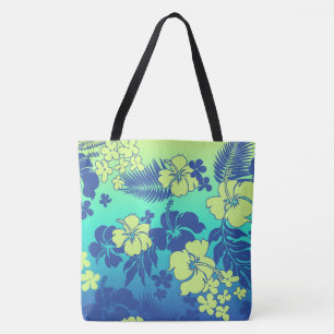 Bolso De Tela Kona Blend Hawaiian Hibiscus Beach Bag