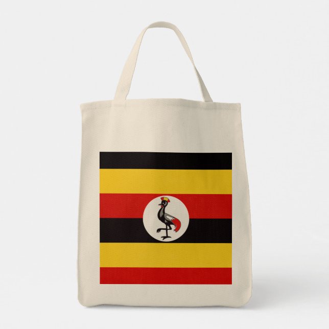 Bolso De Tela Konymoi "Bandera ugandesa" Tote Bag (Reverso)